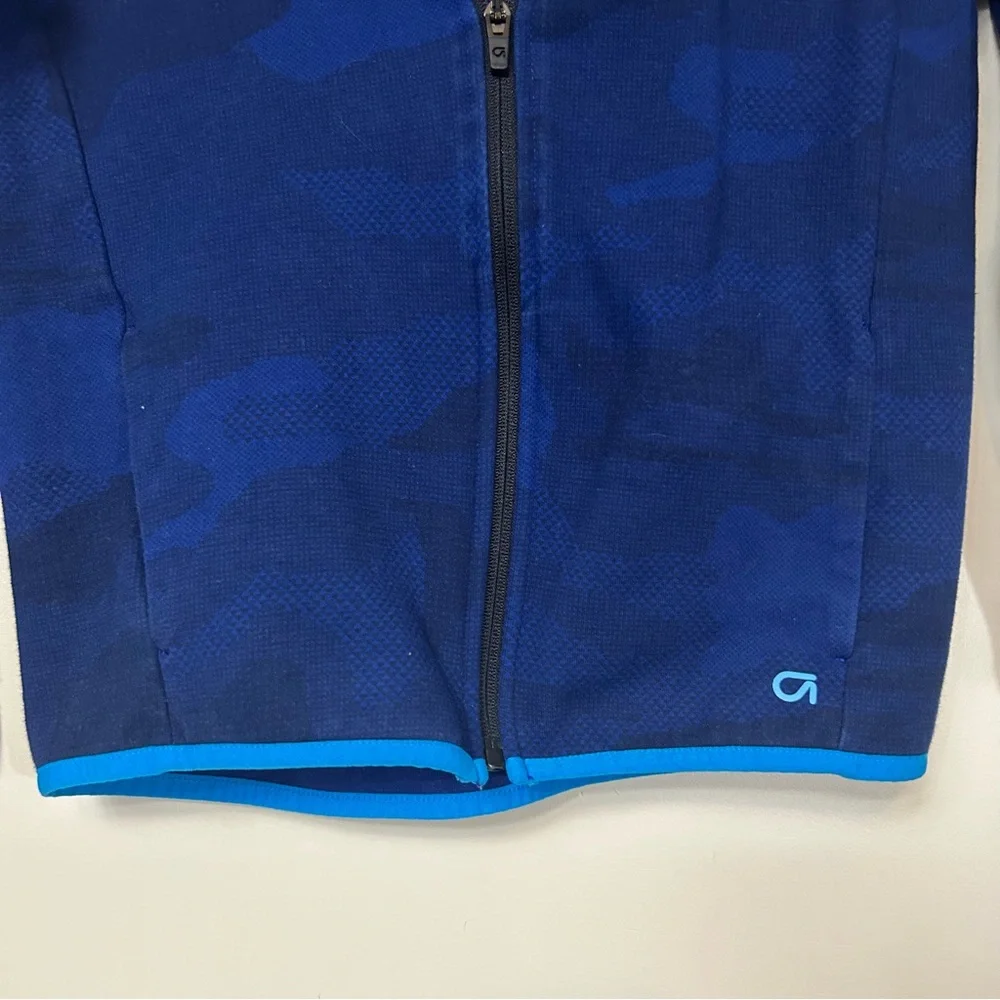 4/$25 Gap Fit navy blue camo zip up jacket kids L